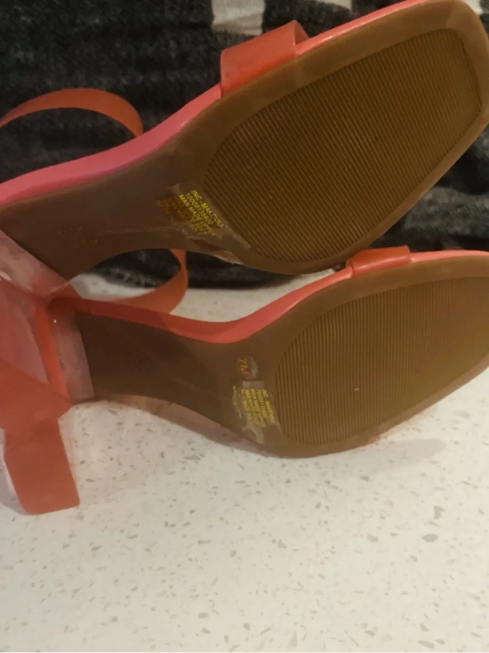 NWOB W’s 7 INC International Concepts Makenna Pink Ankle-Strap Block Heels - Picture 4 of 7
